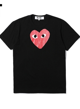 IT CDG PLAY COMME des GARÇONS川久保玲男装短袖T恤红色爱心印