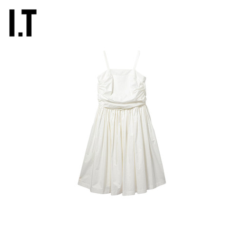 IT CDG tricot COMME des GARCONS女装纯色吊带连衣裙中长裙伞裙