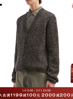IT OUR LEGACY男装V领针织开衫新款复古质感杂色针织外套4253ABMP
