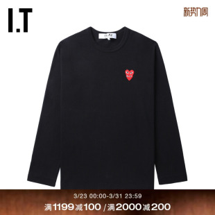 COMME PLAY des GARCONS川久保玲情侣纯色长袖 简约 T恤时尚 CDG