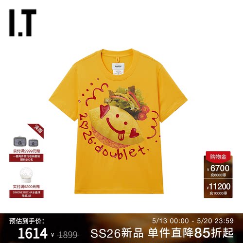 ITdoublet合身短袖T恤