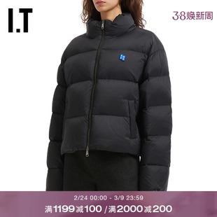 IT ADER error女装立领拉链羽绒服新款廓形绗缝羽绒外套4201BKXP