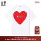 CDG GARCONS川久保玲情侣爱心logo装 PLAY COMME des 饰短袖 T恤