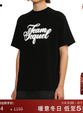 IT SEQUEL男装宽松短袖T恤新款休闲简约logo装饰圆领半袖SSST08MP