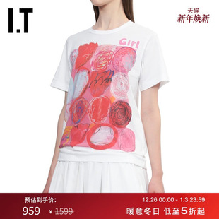 des GARCONS T恤可爱时尚 CDG 饰短袖 COMME 手绘图案装 GIRL女装