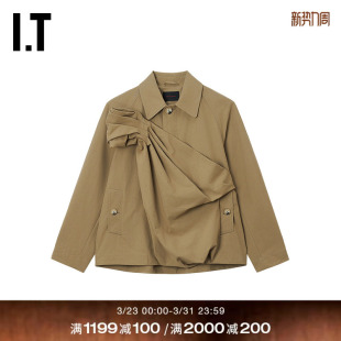 立体褶饰拼接工装 翻领夹克新款 Rocha男装 外套616267MQ Simone