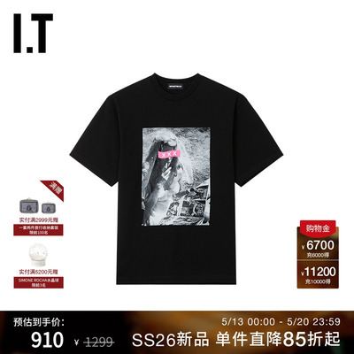 IT GOD SELECTION XXX男装宽松短袖T恤新款欧美时尚半袖26ST10MQ
