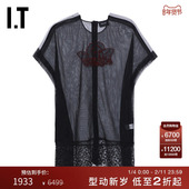 Simone Rocha女装 短袖 薄纱连衣裙新款 性感时髦透视短裙7245B9