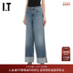 HELMUT 新款 LANG女装 阔腿裤 牛仔裤 时髦随性卷边长裤 204RLDXQ