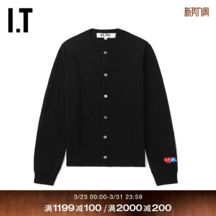 COMME PLAY des GARÇONS川久保玲女装 直排扣羊毛针织开衫 CDG