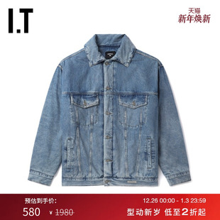 复古街头棉服外套MJK5210 宽松牛仔夹克新款 GROUNDZERO情侣款