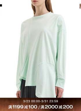 IT 日本ENFÖLD女装不对称长袖T恤新款时尚设计纯色上衣280231XQ