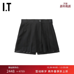 半身裙两件套新款 时尚 个性 裙短裤 LANG女装 褶裥围裹西装 HELMUT