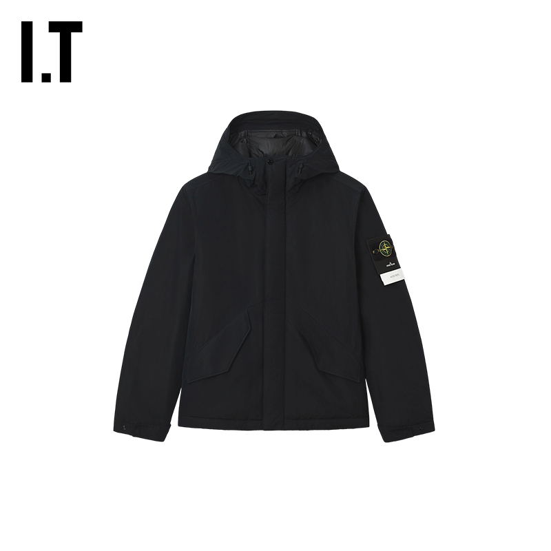 IT STONE ISLAND男装连帽棉服外套新款简约基础款厚夹克010A26MR