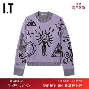 新品 针织衫 McCartney女装 潮流创意图案嵌花毛衣6K0493X Stella