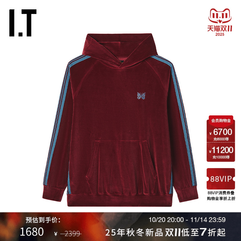 ITNEEDLES连帽卫衣复古运动风