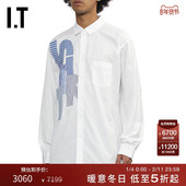 型男 des CDG 布贴缝饰长袖 COMME SHIRT男装 时尚 GARCONS 衬衫