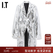 CDG HOMME COMME des GARCONS PLUS男装 亮面材质长大衣外套