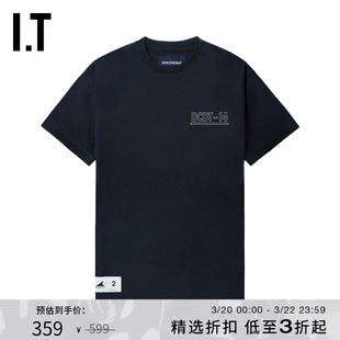 IT DESCENDANT男装宽松短袖T恤新款简约休闲logo装饰半袖STM11SMN