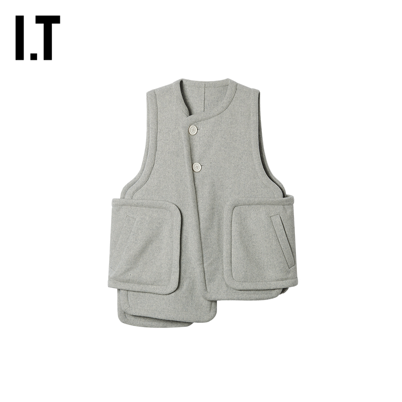 IT日本ENFÖLD不对称毛呢马甲