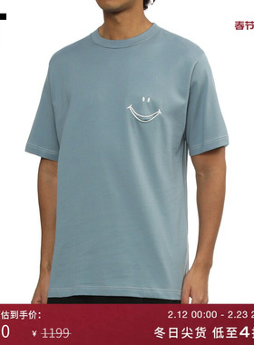 IT MARKAWARE男装圆领短袖T恤新款休闲趣味笑脸装饰半袖0CS01BMP