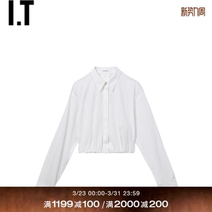 短款 长袖 衬衫 时尚 LANG女装 新款 通勤合身短衬衣509100XQ HELMUT