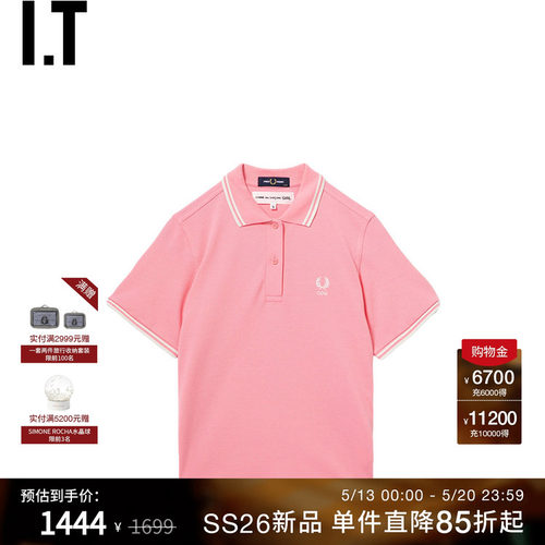 IT CDG COMME des GARCONS GIRL女装短袖polo衫新款清爽活力上衣