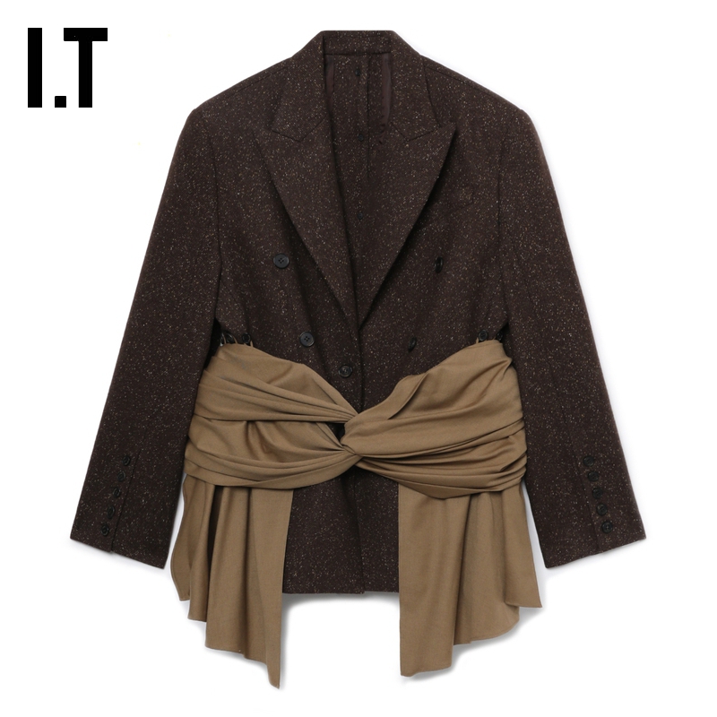 ITROKH毛呢西装夹克摩登气场