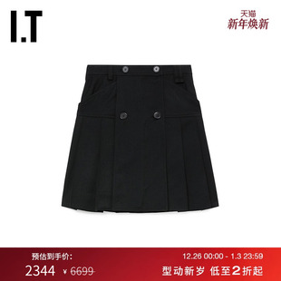 时尚 褶裥半身裙新品 Rocha女装 学院派百褶短裙310297XL Simone