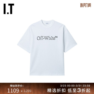WHITE™情侣装 饰休闲半袖 新款 T恤简约潮流logo装 圆领短袖 OFF