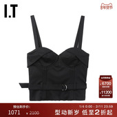 性感饰腰带吊带衫 ADIMXXXM 吊带上衣新款 时尚 IRO女装 纯色修身