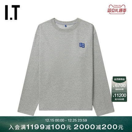IT ADER error女装合身长袖T恤新款日常基础款圆领打底衫YTS1GRAO