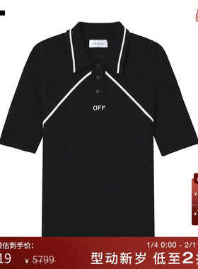 IT OFF-WHITE c/o VIRGIL ABLOH™女装网眼拼接polo衫新款030001XO