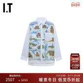 CDG 条纹衬衫 COMME GARCONS 饰长袖 des SHIRT男艺术感图案装