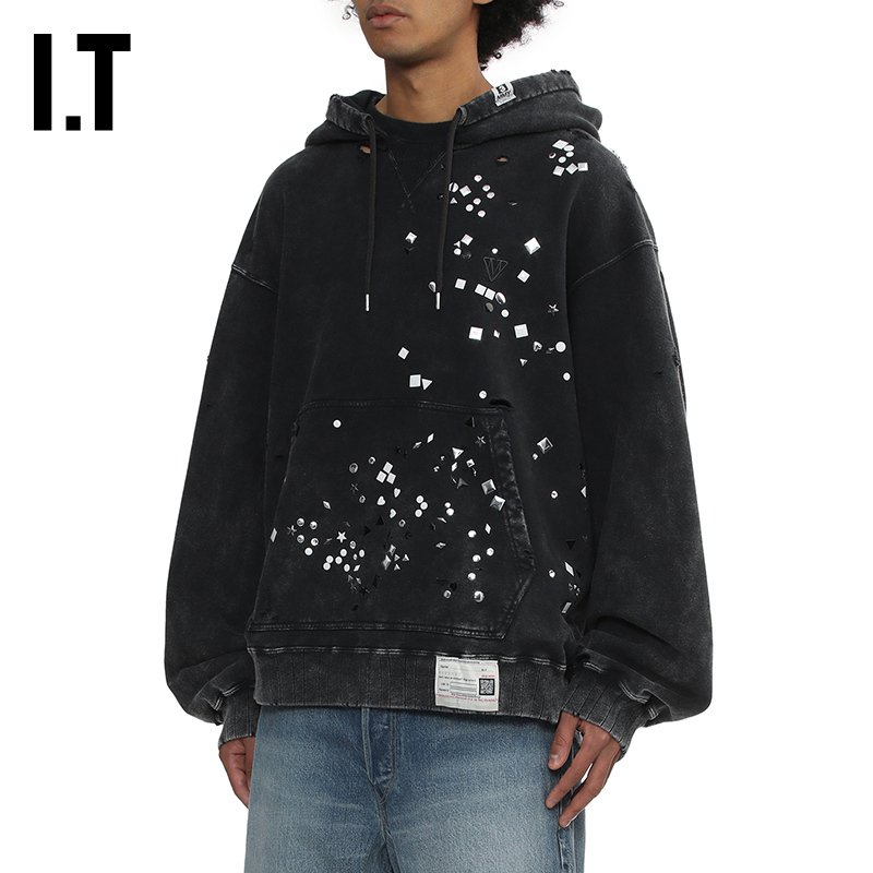 ITMiharaYasuhiro做旧连帽卫衣