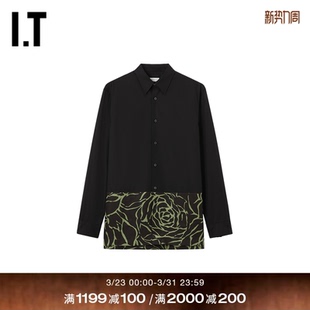 NOTEN男装 长袖 衬衫 时髦个性 VAN 新款 拼接下摆衬衣207143 DRIES