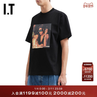 IT GOD SELECTION XXX男装宽松短袖T恤新款欧美时尚半袖26ST07MQ