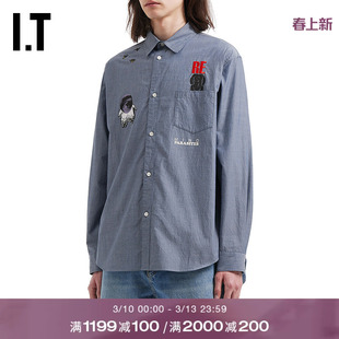 IT UNDERCOVER高桥盾男装长袖衬衫新款时尚型男翻领衬衣1F4413MQ