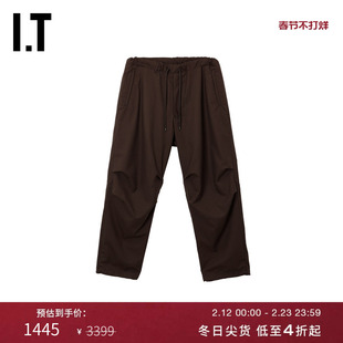 IT MARKAWARE男装宽松褶饰长裤新款潮流街头风纯色休闲裤7PT01CMP