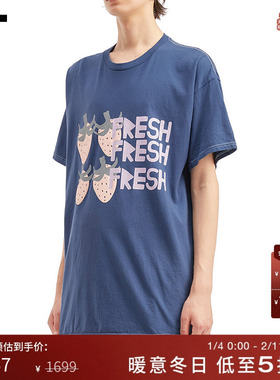 IT WESTFALL男装中长款短袖T恤新款轻松潮流宽松圆领半袖06T002MP