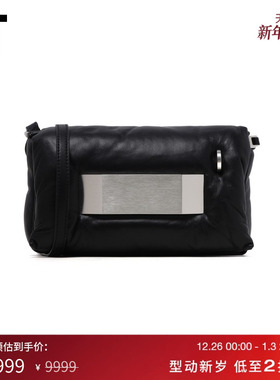 IT Rick Owens男款翻盖斜挎包皮包新款潮酷有型单肩包小包LPI4MN