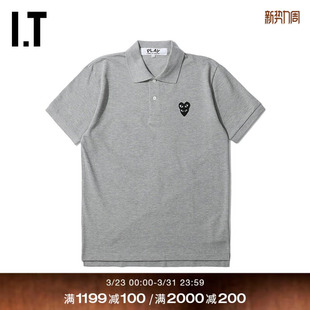 COMME PLAY des GARÇONS川久保玲男装 合身爱心logo POLO衫 CDG