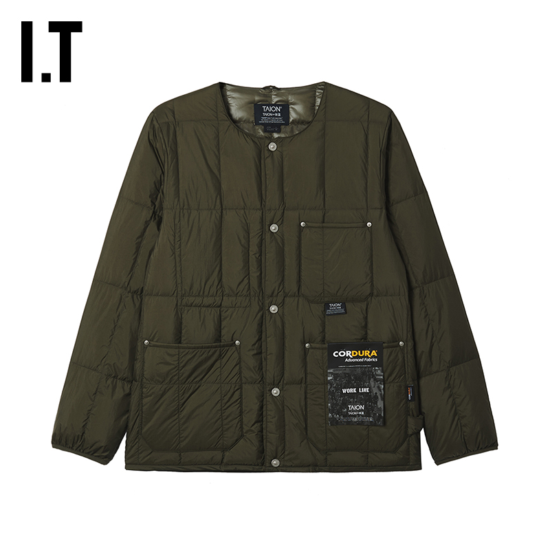 ITTAION按扣羽绒服复古日潮