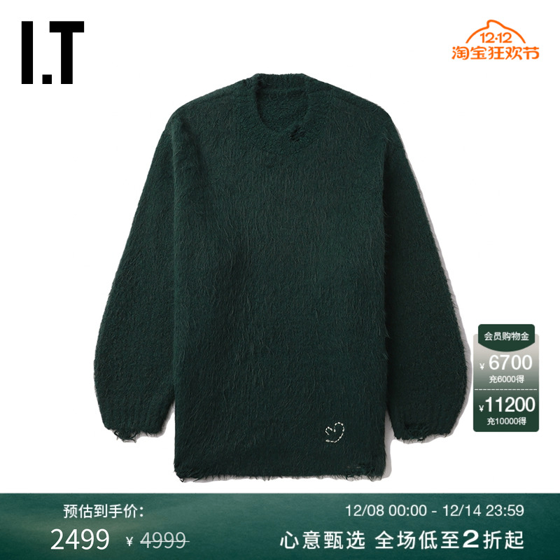 ITADERerror圆领毛绒针织衫