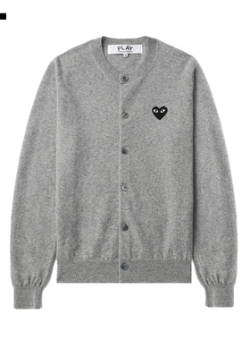 IT CDG PLAY COMME des GARCONS川久保玲情侣款合身羊毛针织开衫