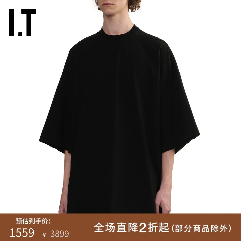 ITRickOwens廓形圆领落肩T恤