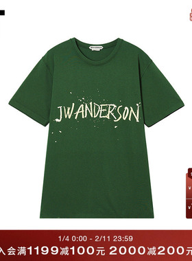 IT JW Anderson男装圆领短袖T恤新款简约潮流logo装饰半袖030736M
