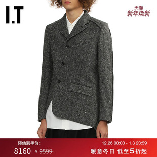 des COMME GARCONS HOMME BLACK情侣不对称斜排扣毛呢西装 CDG