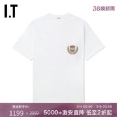 BODE男装 饰宽松半袖 圆领短袖 复古学院风徽章装 5CS060MO T恤新款