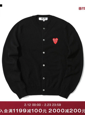 IT CDG PLAY COMME des GARÇONS川久保玲女装针织开衫爱心刺绣